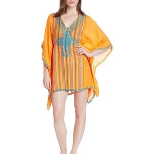 Nanette Lepore Swim Dress Coverup Mango Manhattan Beachwear Medina Caftan Sz S